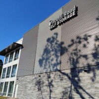 The side of the Pacetti Road Self Storage Building